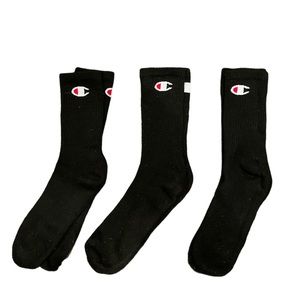 3 pairs of black champion socks